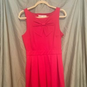 Hot pink box detail dress- with pockets!